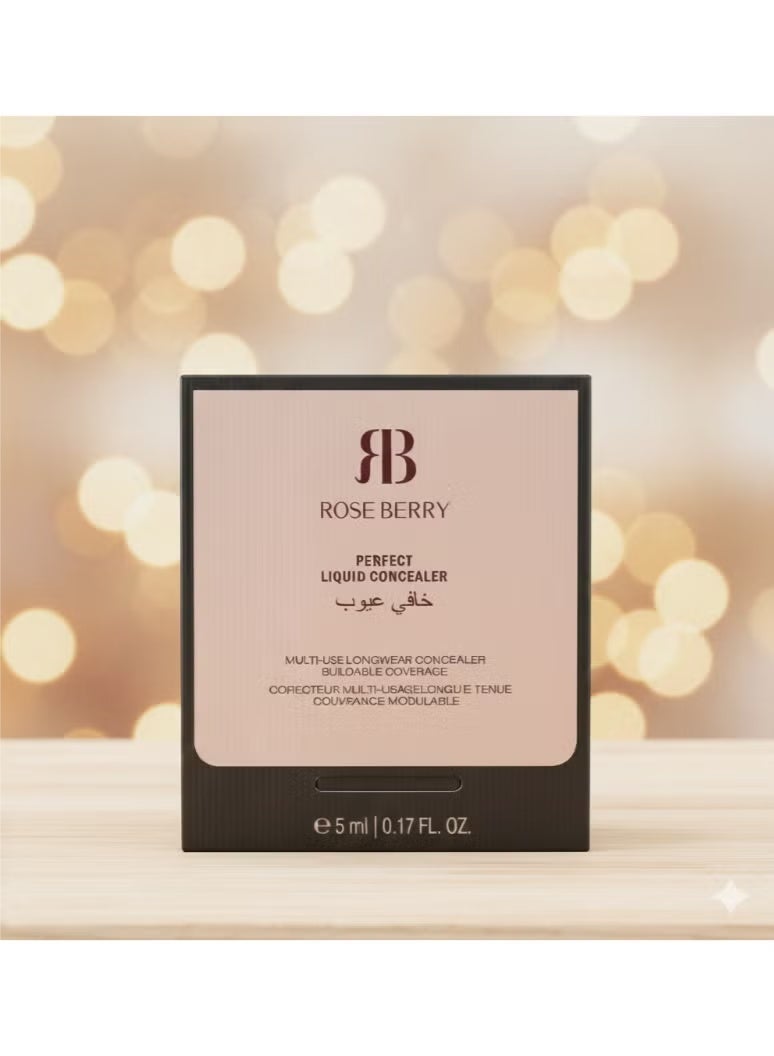 Rose Berry Perfect Liquid Concealer – Multi-Use Longwear & Buildable Coverage 01 - Image 2